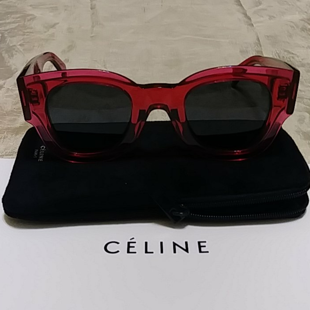Celine Fuschia Square Full Rim Sunglasses